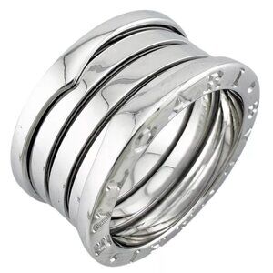 BVLGARI Ring US 5 3/4 EU51 K18 white gold B-zero.1 4 bands used